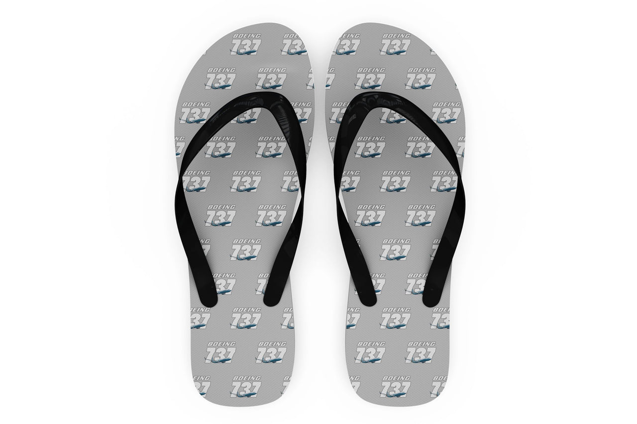 Super Boeing 737+Text Designed Slippers (Flip Flops)