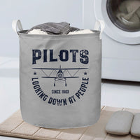 Thumbnail for Pilots Looking Down at People Since 1903 Designed Laundry Baskets