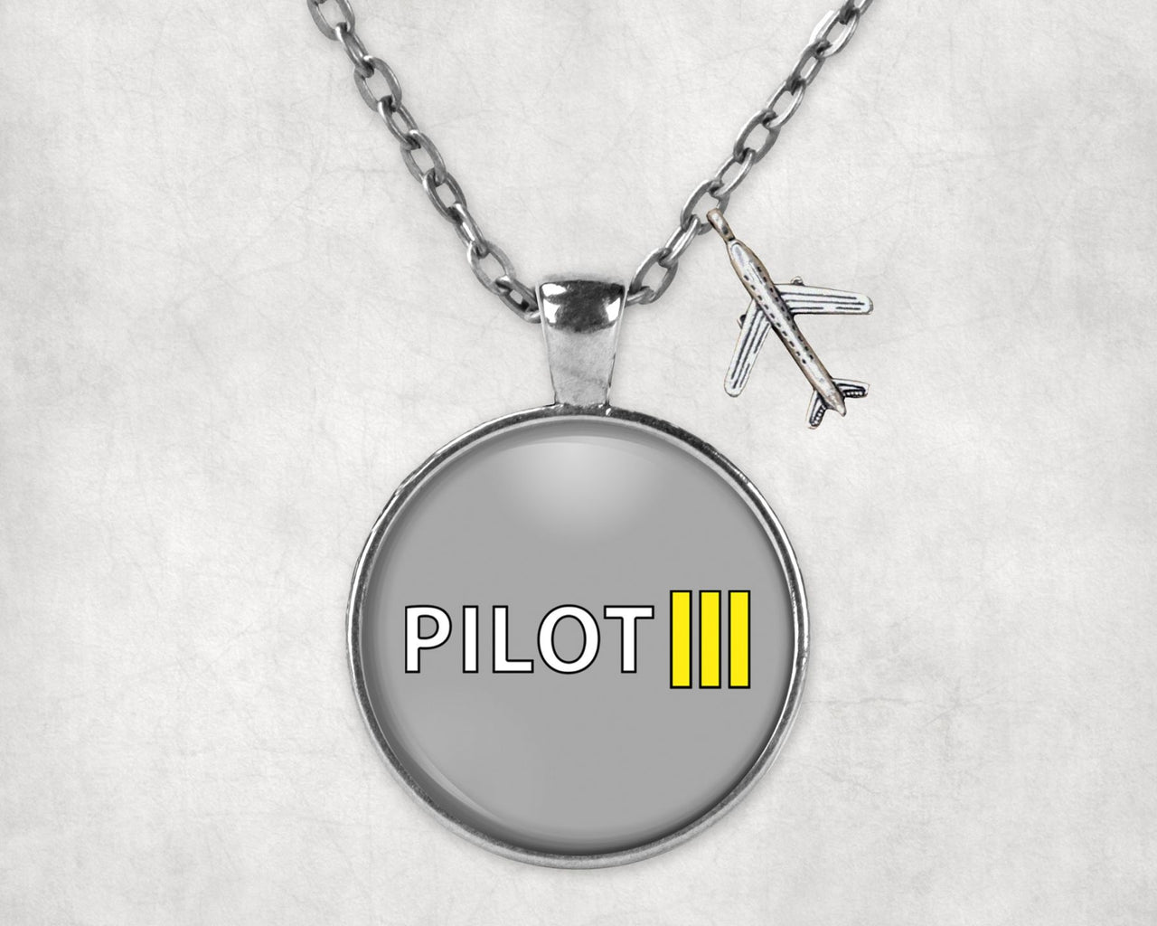 Pilot & Stripes (3 Lines) Designed Necklaces