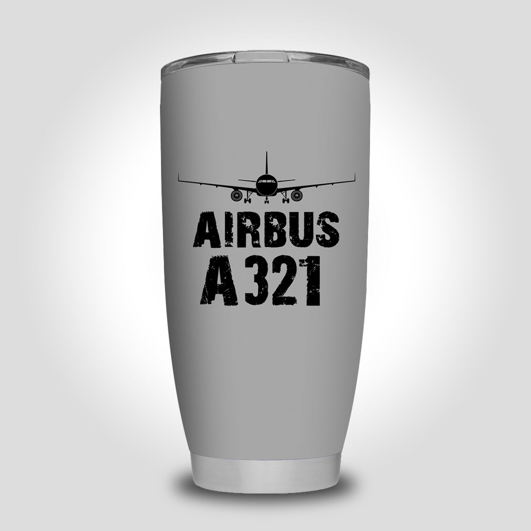 Airbus A321 & Plane Designed Tumbler Travel Mugs