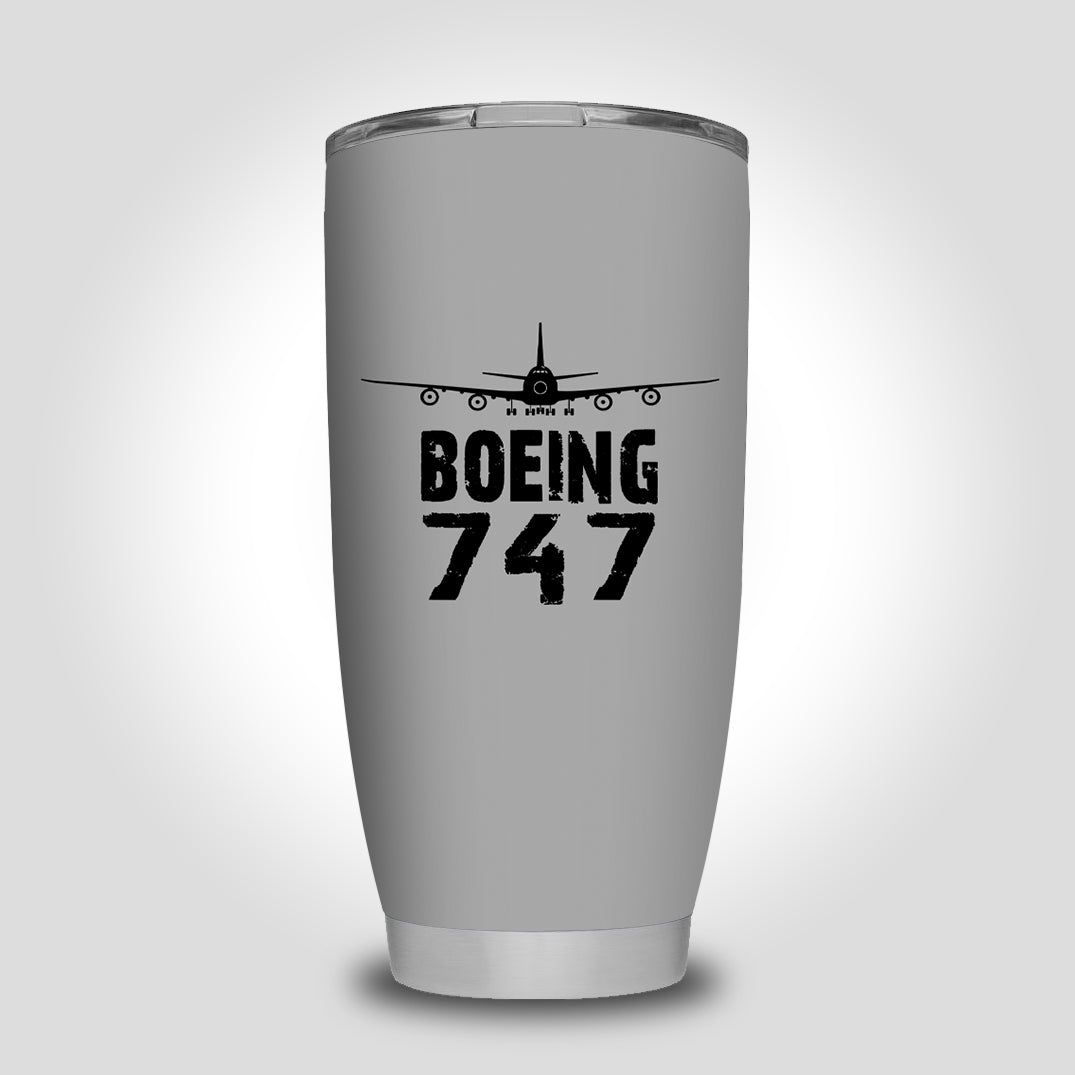 Boeing 747 & Plane Designed Tumbler Travel Mugs