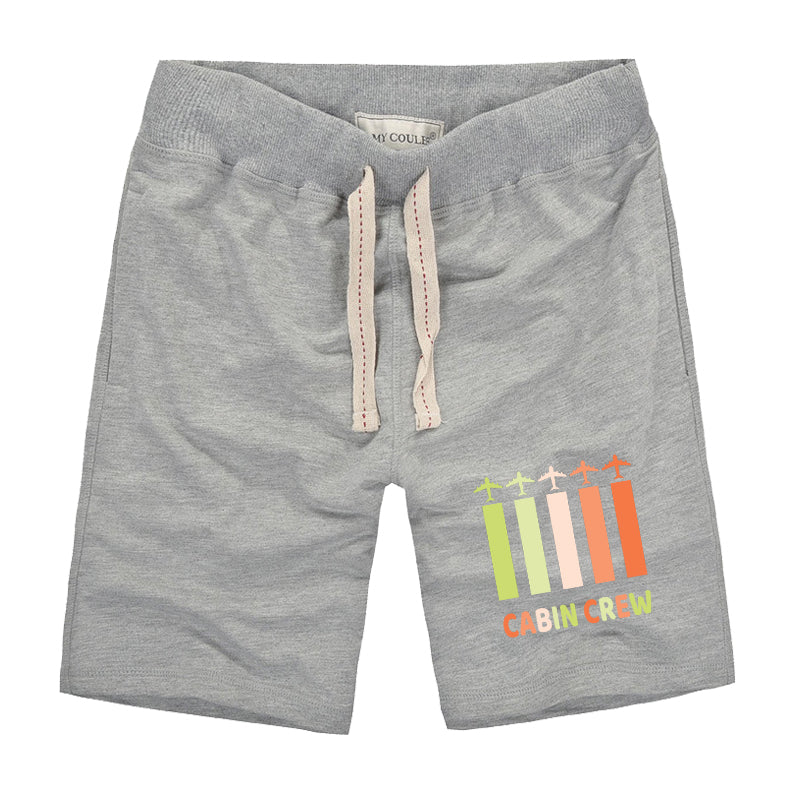 Colourful Cabin Crew Designed Cotton Shorts