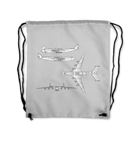 Thumbnail for Antonov AN-225 (14) Designed Drawstring Bags