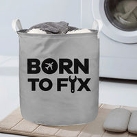 Thumbnail for Born To Fix Airplanes Designed Laundry Baskets