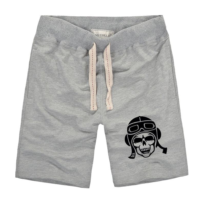 Skeleton Pilot Designed Cotton Shorts