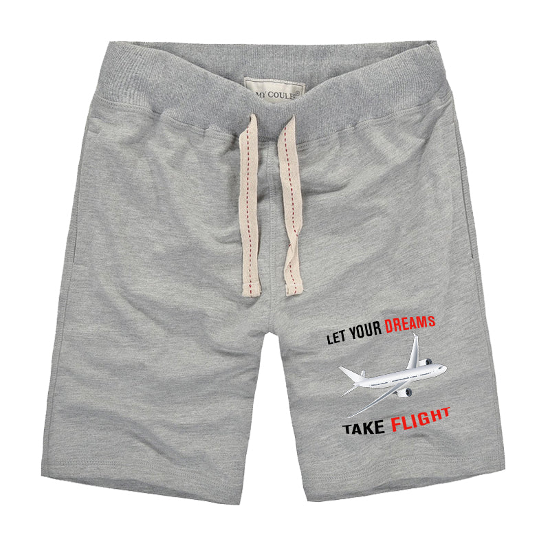 Let Your Dreams Take Flight Designed Cotton Shorts