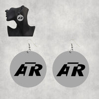 Thumbnail for ATR & Text Designed Wooden Drop Earrings