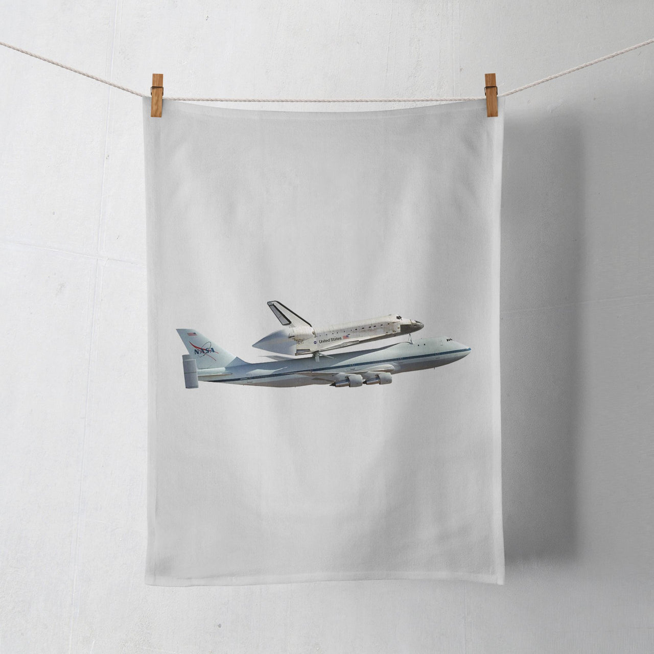 Space shuttle on 747 Designed Towels