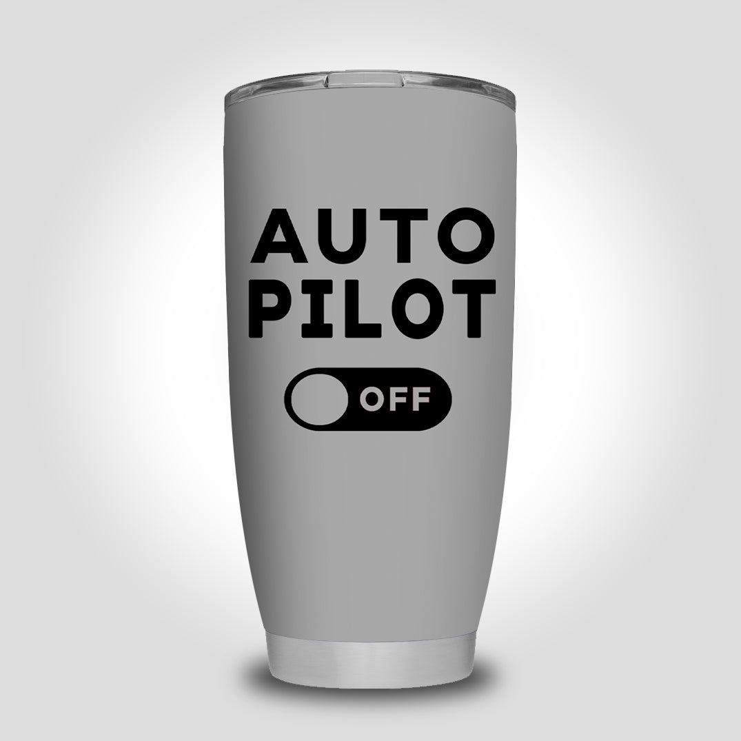 Auto Pilot Off Designed Tumbler Travel Mugs