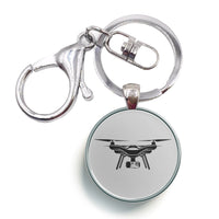 Thumbnail for Drone Silhouette Designed Circle Key Chains
