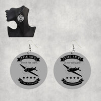 Thumbnail for The Sky is not the limit, It's my playground Designed Wooden Drop Earrings