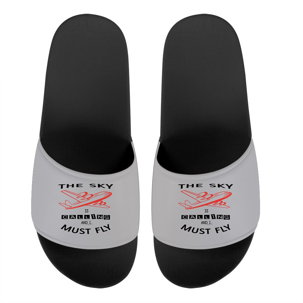The Sky is Calling and I Must Fly Designed Sport Slippers