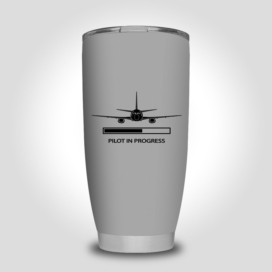 Pilot In Progress Designed Tumbler Travel Mugs