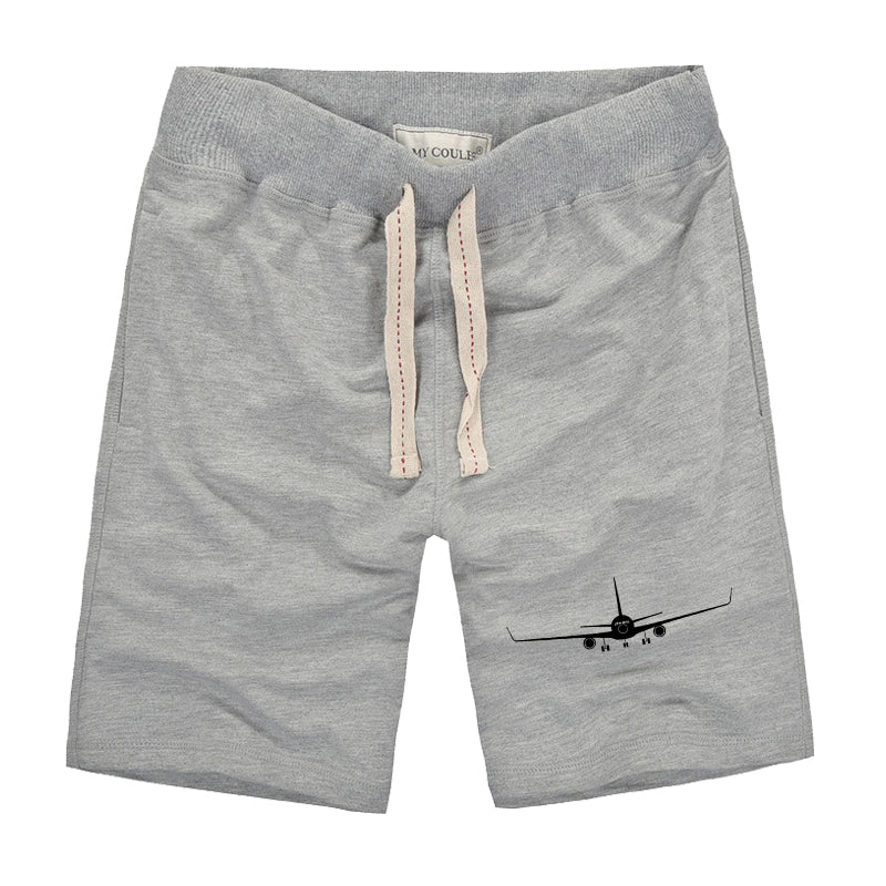 Boeing 767 Silhouette Designed Cotton Shorts