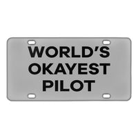Thumbnail for World's Okayest Pilot Designed Metal (License) Plates