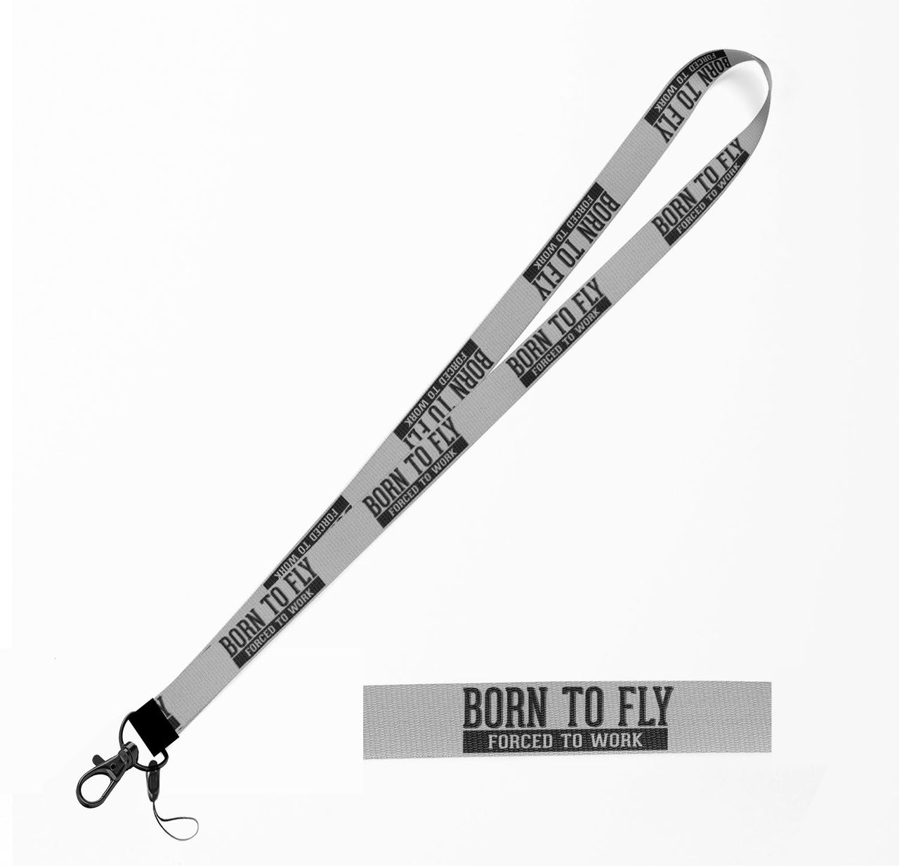 Born To Fly Forced To Work Designed Lanyard & ID Holders