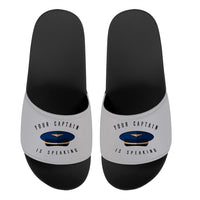 Thumbnail for Your Captain Is Speaking Designed Sport Slippers