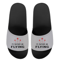 Thumbnail for I'D Rather Be Flying Designed Sport Slippers