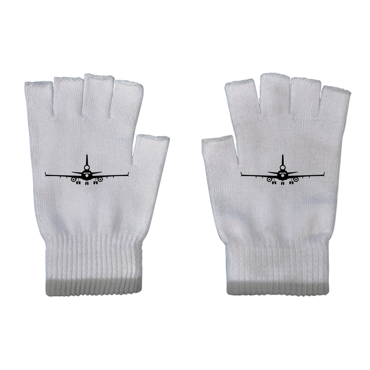 McDonnell Douglas MD-11 Silhouette Plane Designed Cut Gloves