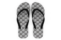 Thumbnail for Boeing 717 & Text Designed Slippers (Flip Flops)