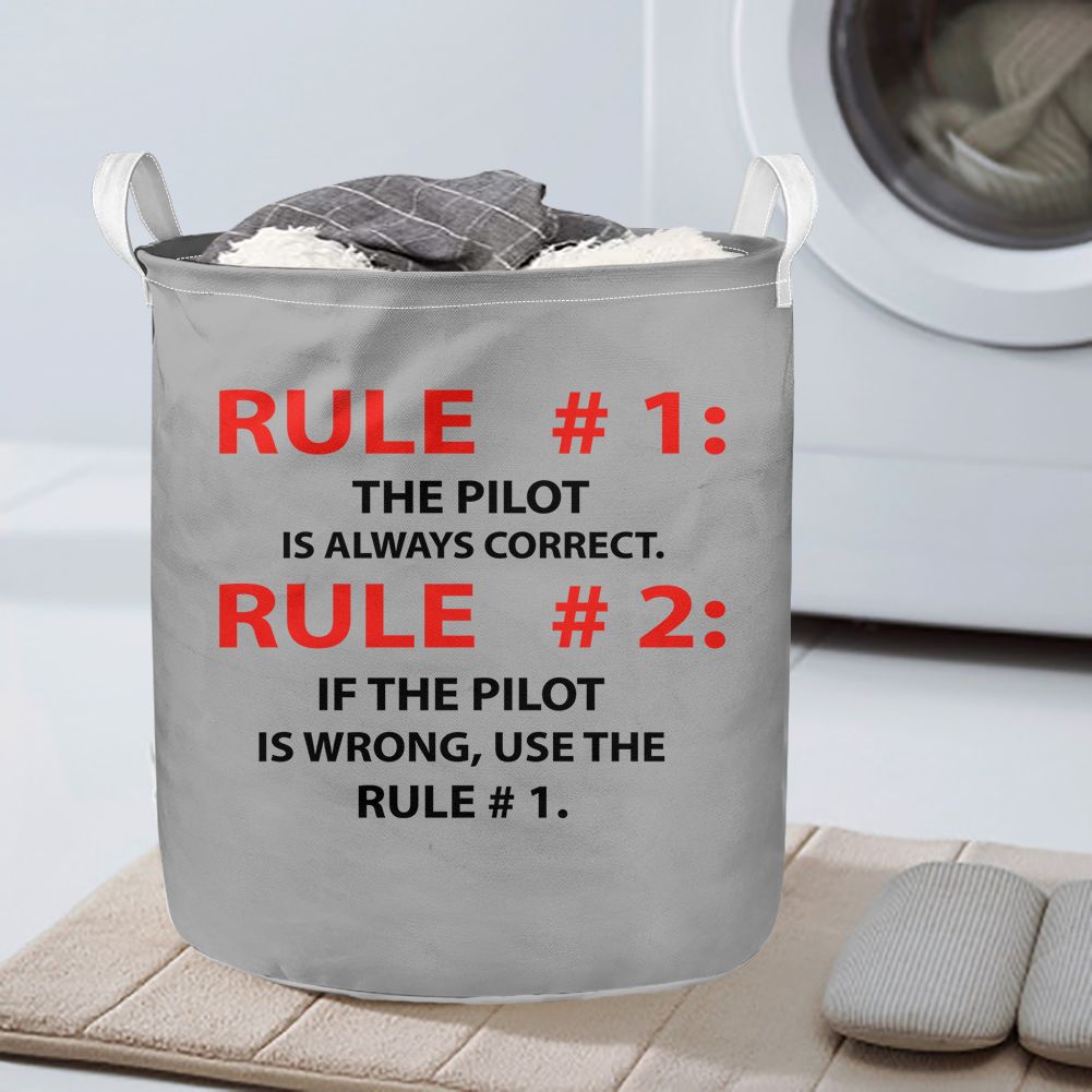 Rule 1 - Pilot is Always Correct Designed Laundry Baskets
