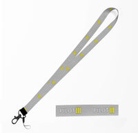 Thumbnail for Pilot & Stripes (3 Lines) Designed Lanyard & ID Holders