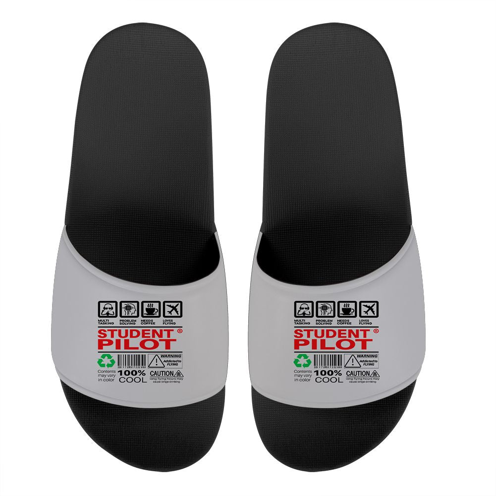 Student Pilot Label Designed Sport Slippers