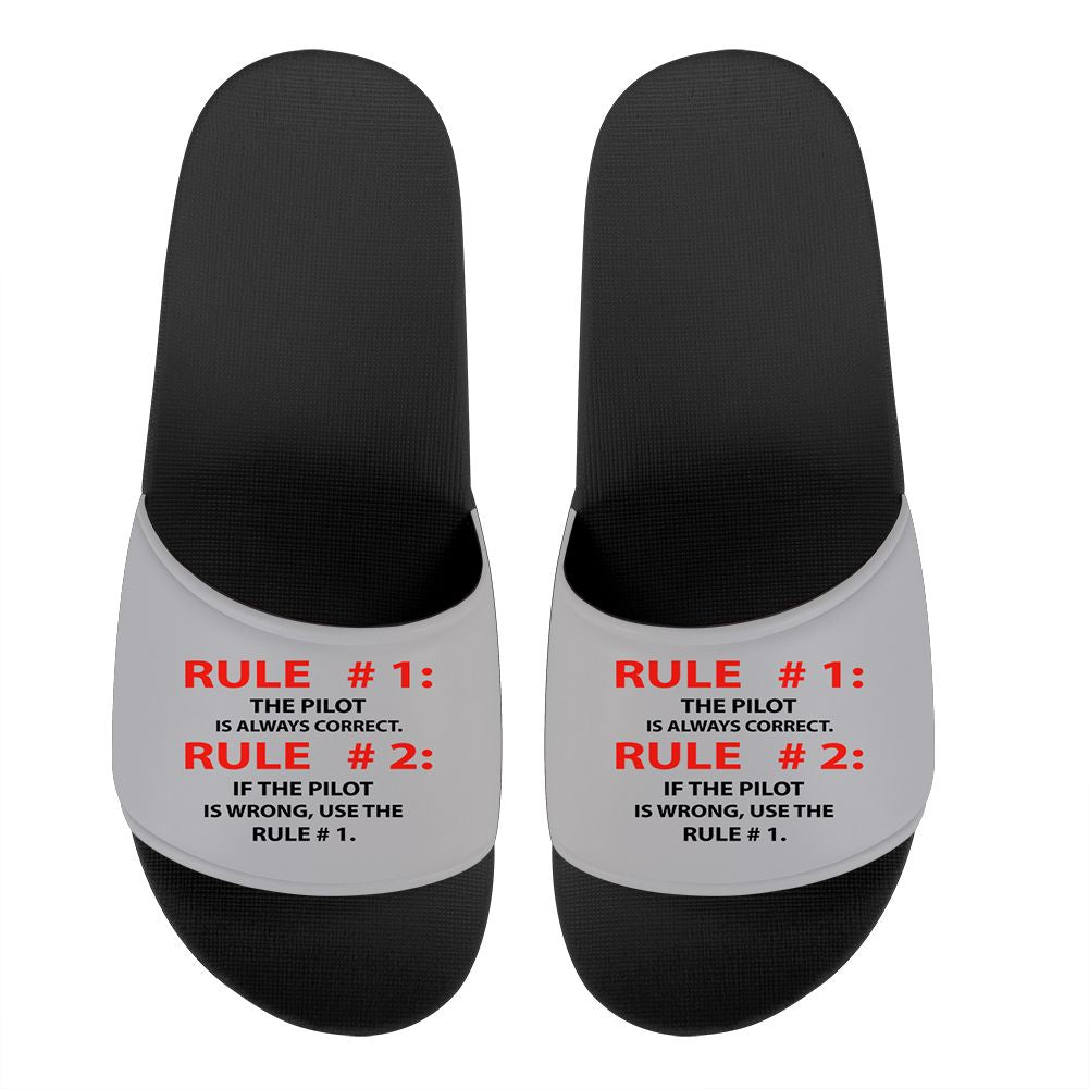 Rule 1 - Pilot is Always Correct Designed Sport Slippers