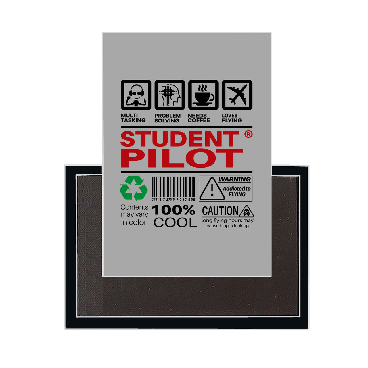 Student Pilot Label Designed Magnets