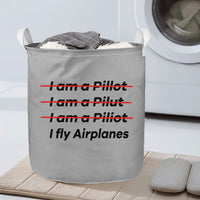 Thumbnail for I Fly Airplanes Designed Laundry Baskets