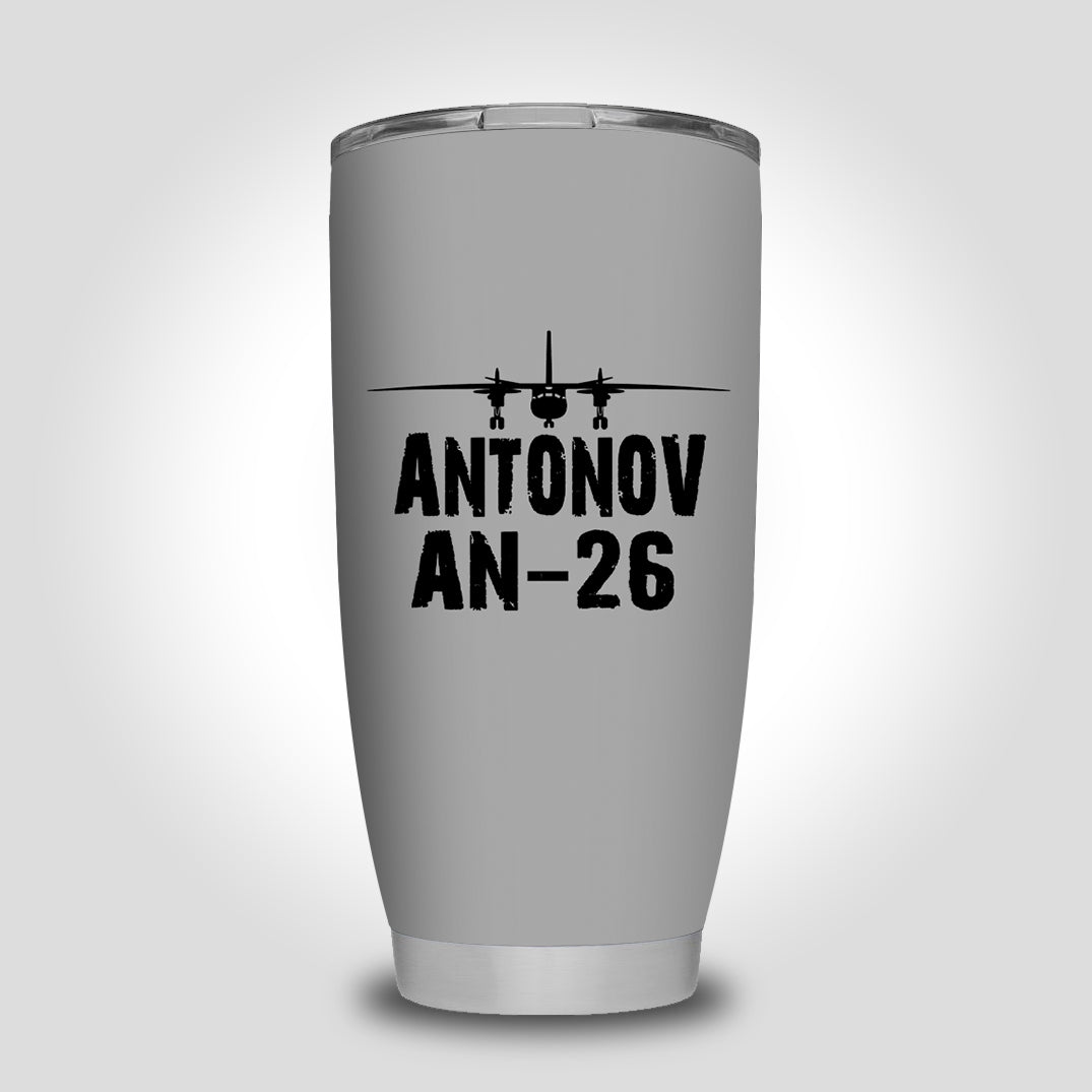 Antonov AN-26 & Plane Designed Tumbler Travel Mugs