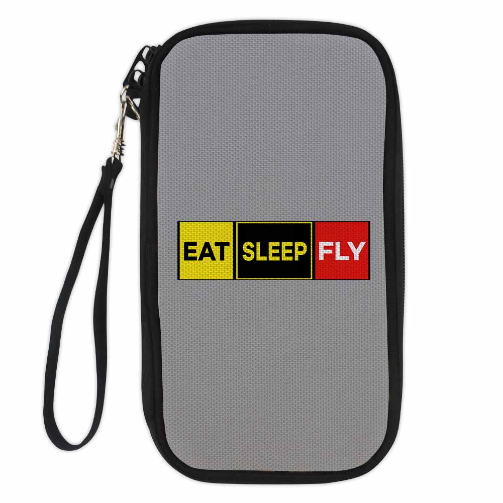 Eat Sleep Fly (Colourful) Designed Travel Cases & Wallets