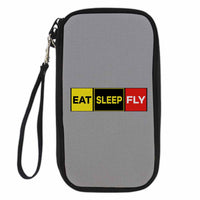 Thumbnail for Eat Sleep Fly (Colourful) Designed Travel Cases & Wallets