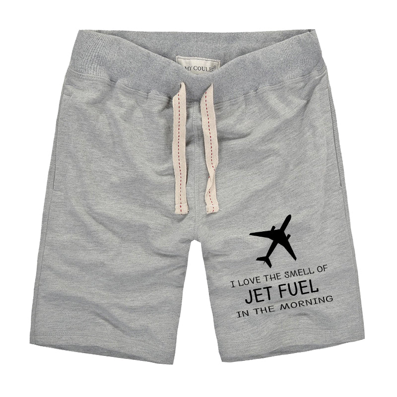 I Love The Smell Of Jet Fuel In The Morning Designed Cotton Shorts