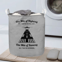 Thumbnail for One Mile of Runway Will Take you Anywhere Designed Laundry Baskets