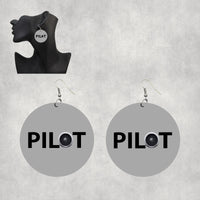 Thumbnail for Pilot & Jet Engine Designed Wooden Drop Earrings