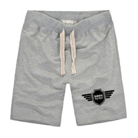 Thumbnail for Born To Fly & Badge Designed Cotton Shorts