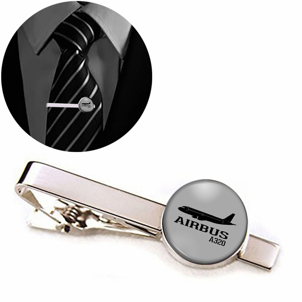 Airbus A320 Printed Designed Tie Clips