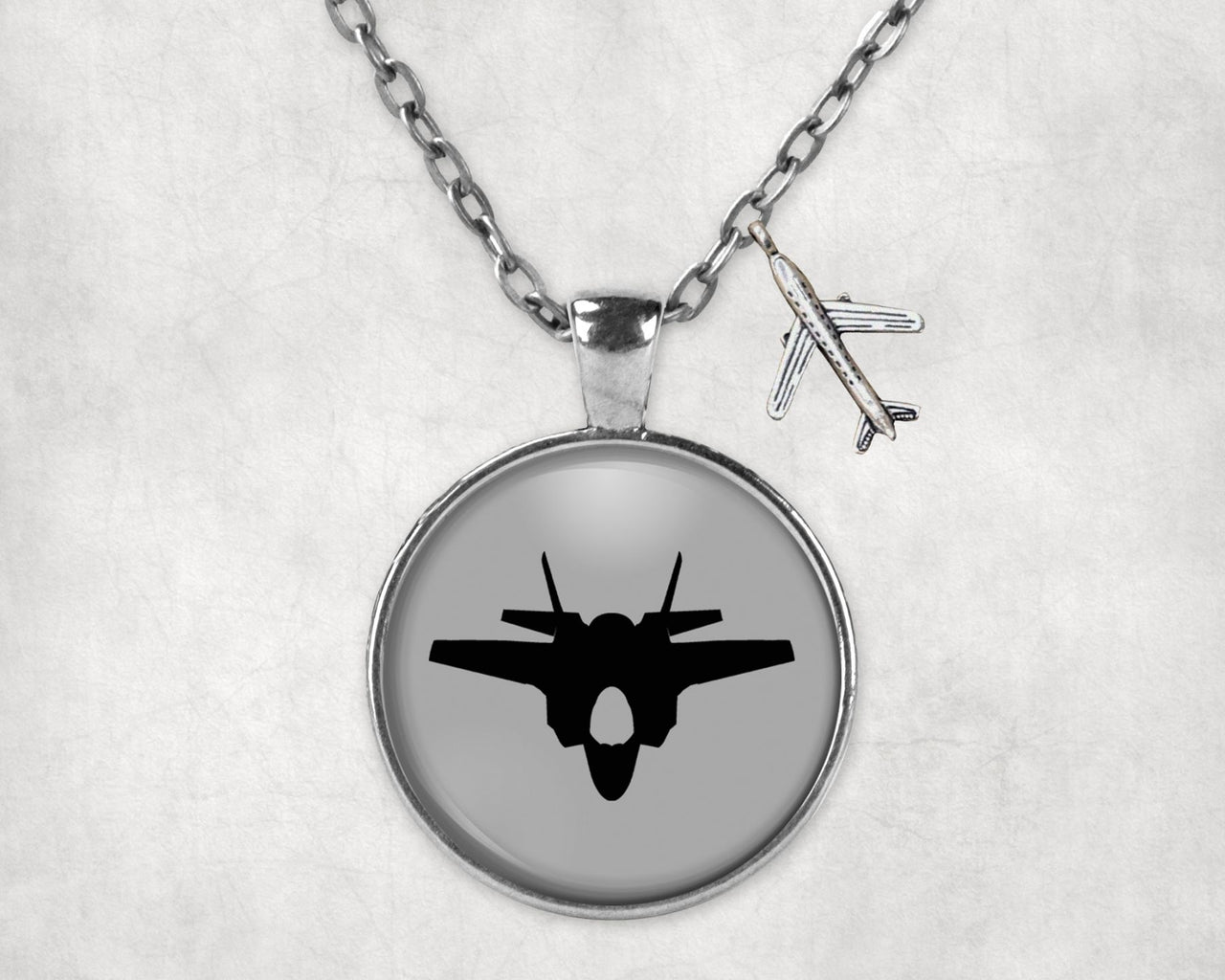 Fighter Jet 35 Silhouette Designed Necklaces