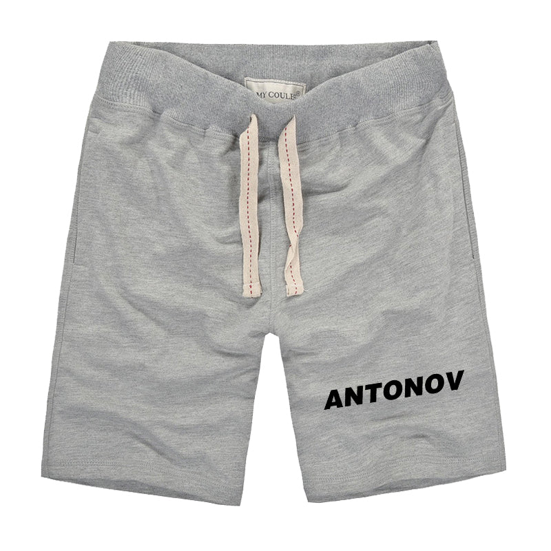 Antonov & Text Designed Cotton Shorts
