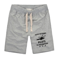 Thumbnail for People Fly Planes Pilots Fly Helicopters Designed Cotton Shorts