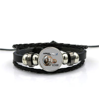 Thumbnail for Airbus A320 & V2500 Engine Designed Leather Bracelets