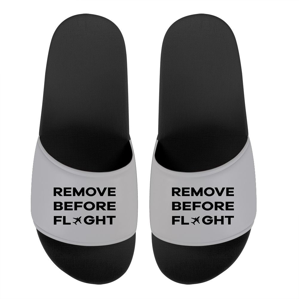 Remove Before Flight Designed Sport Slippers