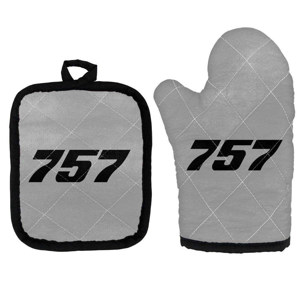 757 Flat Text Designed Kitchen Glove & Holder