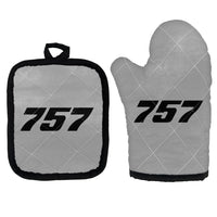 Thumbnail for 757 Flat Text Designed Kitchen Glove & Holder