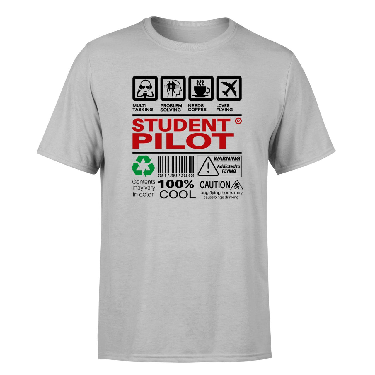 Student Pilot Label Designed T-Shirts