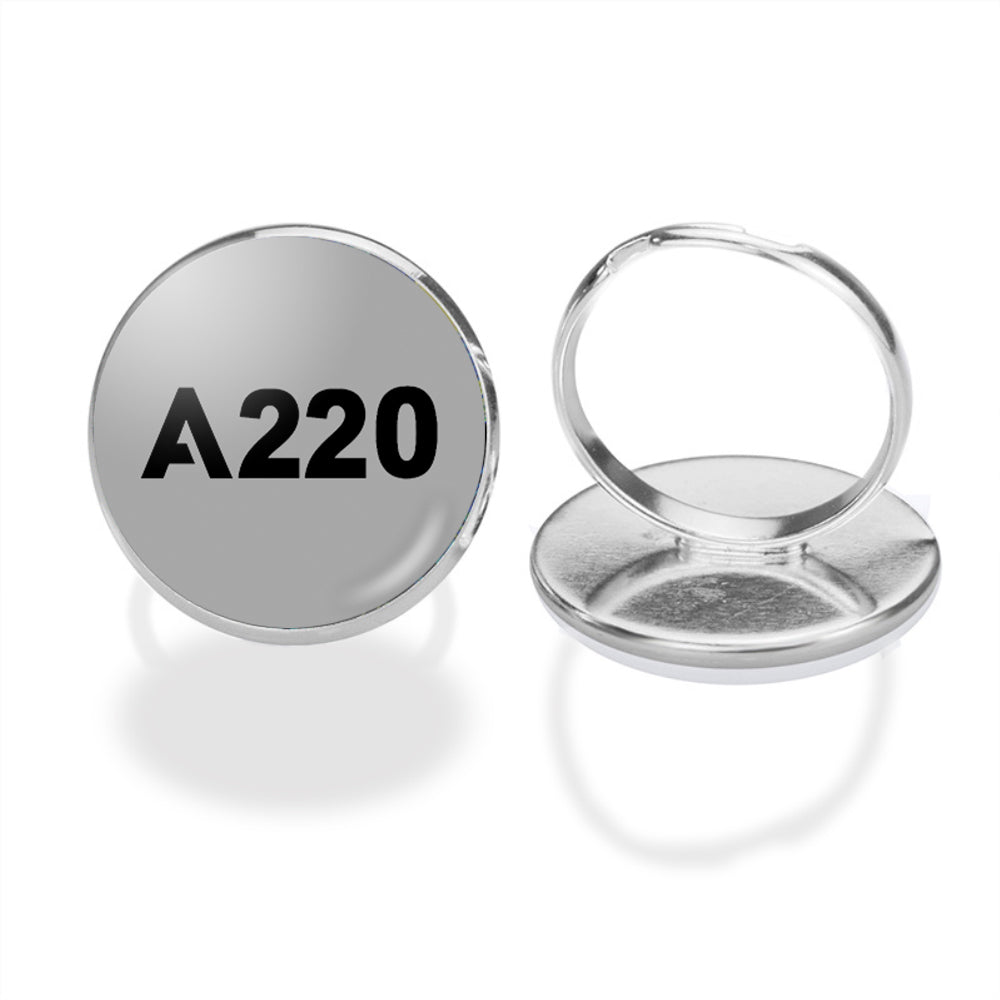 A220 Flat Text Designed Rings
