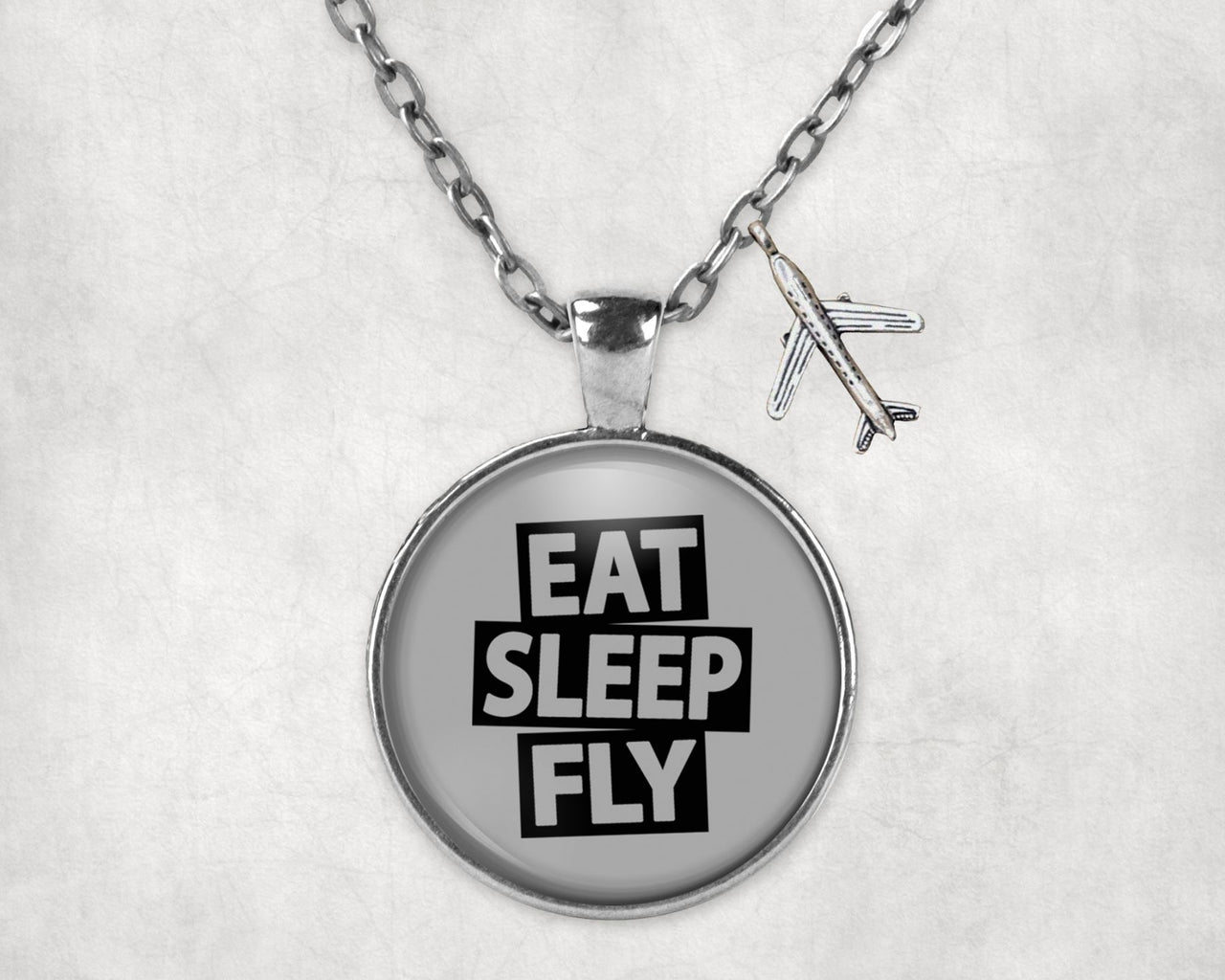 Eat Sleep Fly Designed Necklaces
