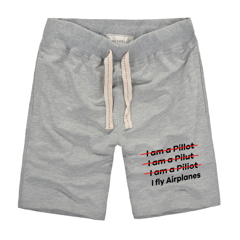 I Fly Airplanes Designed Cotton Shorts