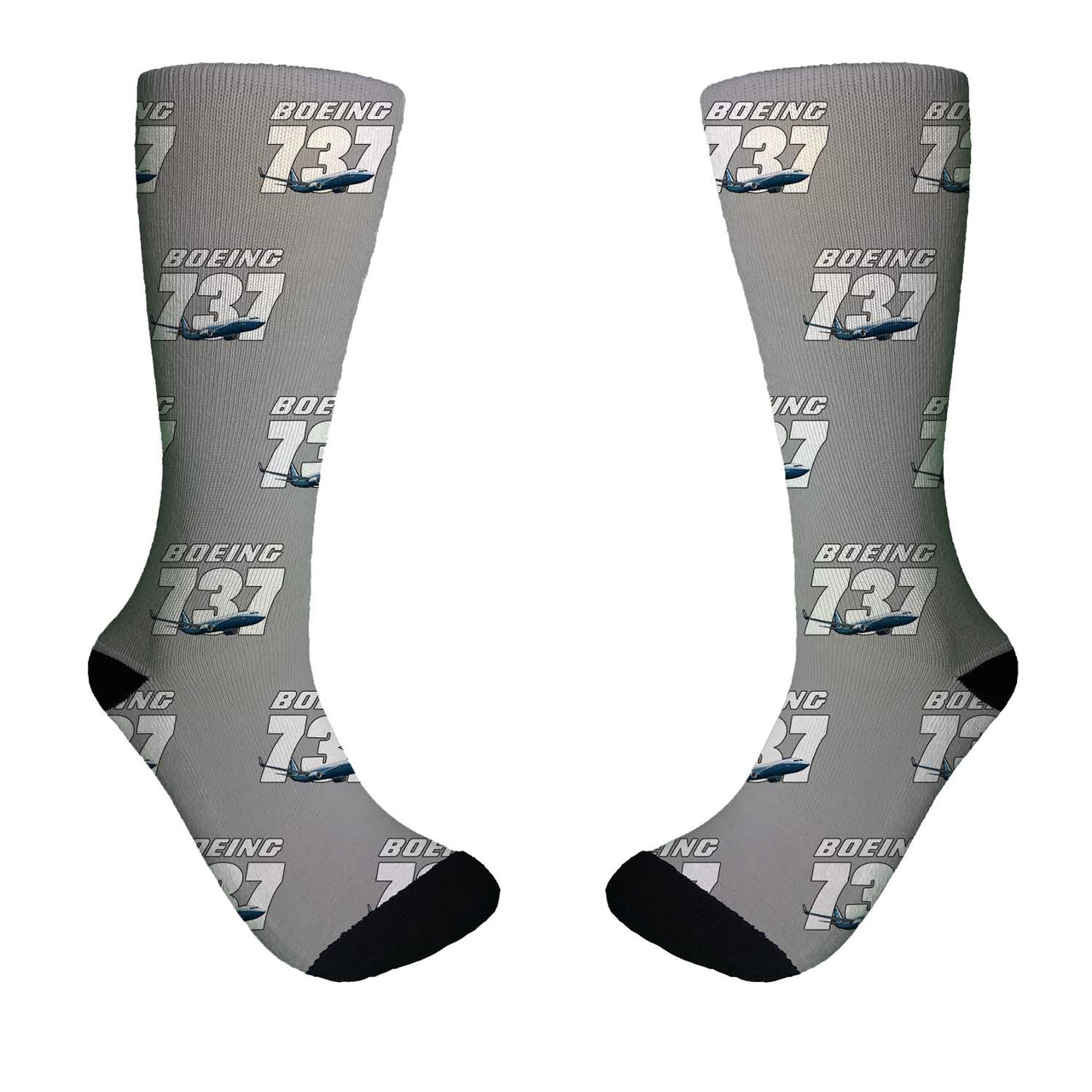 Super Boeing 737+Text Designed Socks